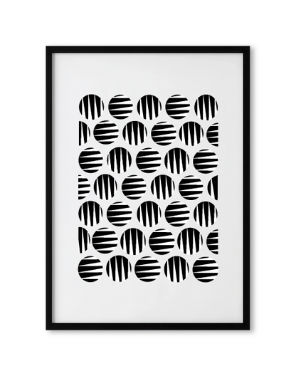 Zebra Tiger Small Circles Black & White